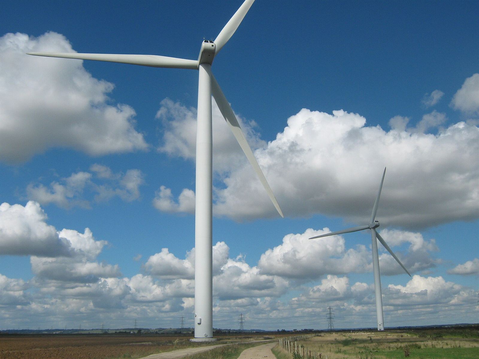 Two turbines at Little Cheyne Court wind farm, Kent